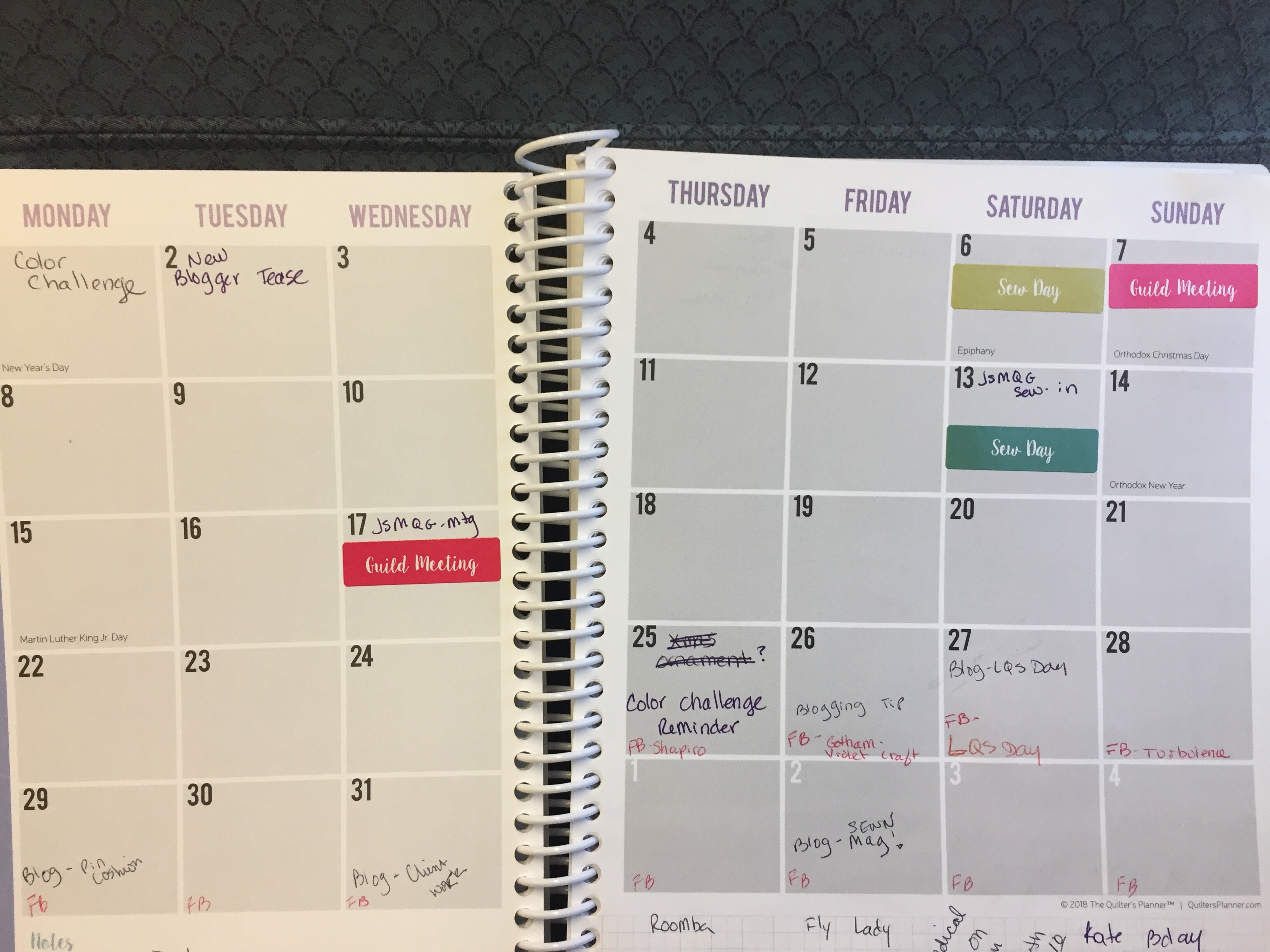 quilter's planner