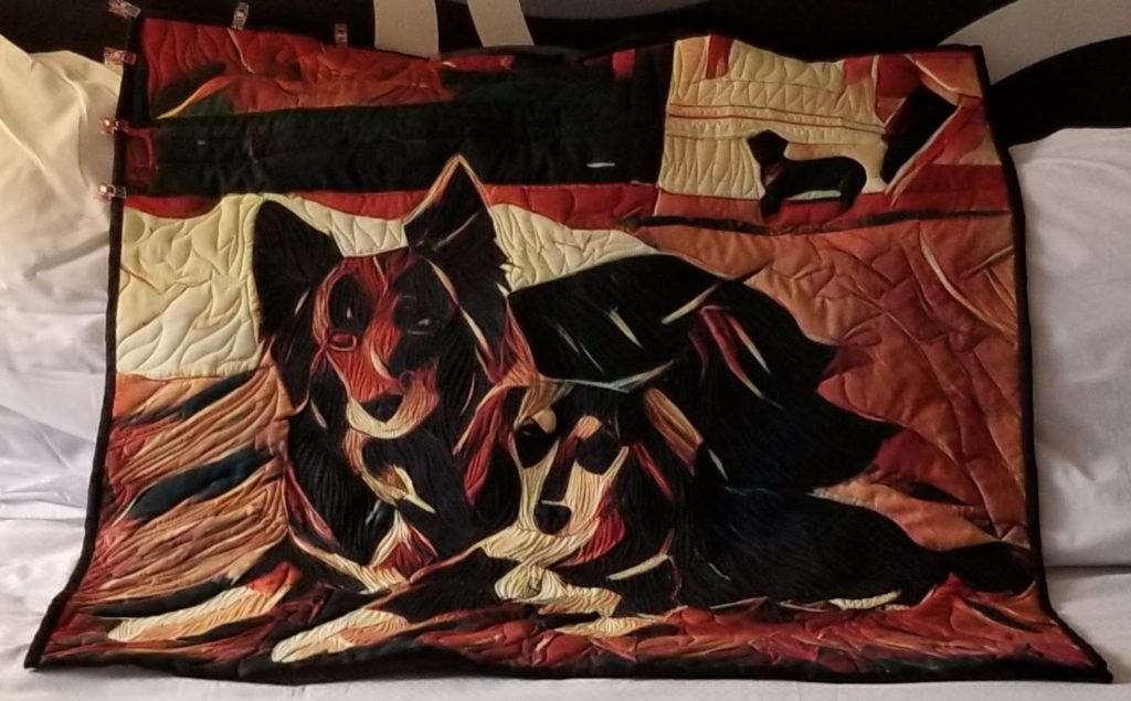 custom pet portrait quilt