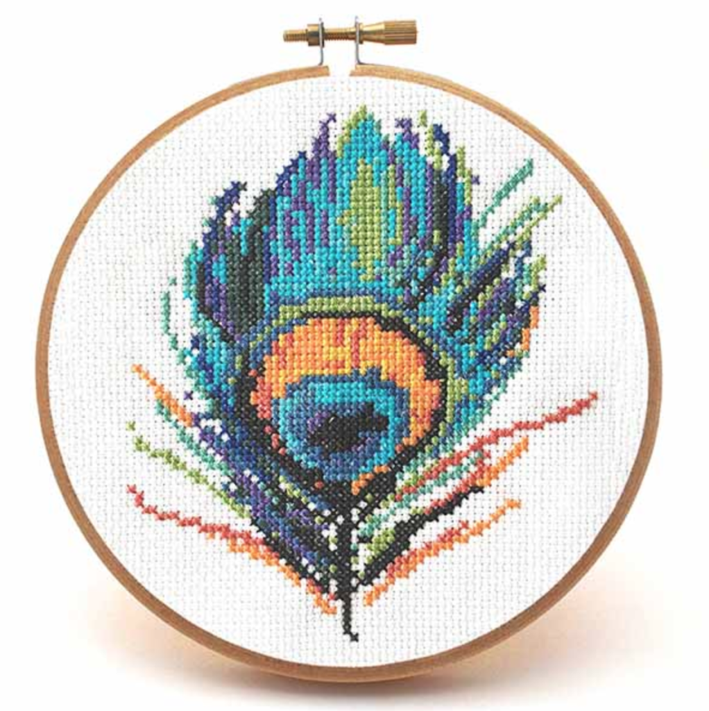How to frame cross stitch and embroidery - Peacock & Fig