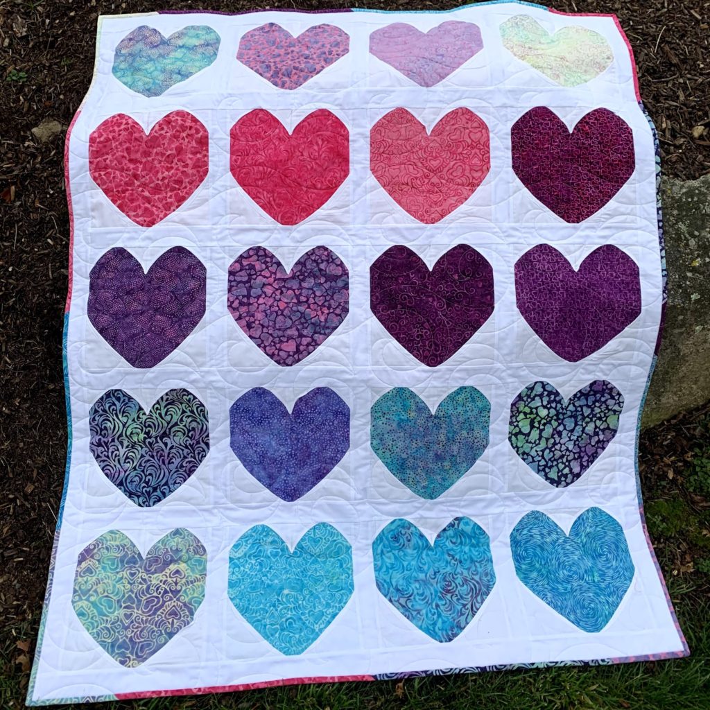 Windows to My Heart with Love & Kisses fabric
