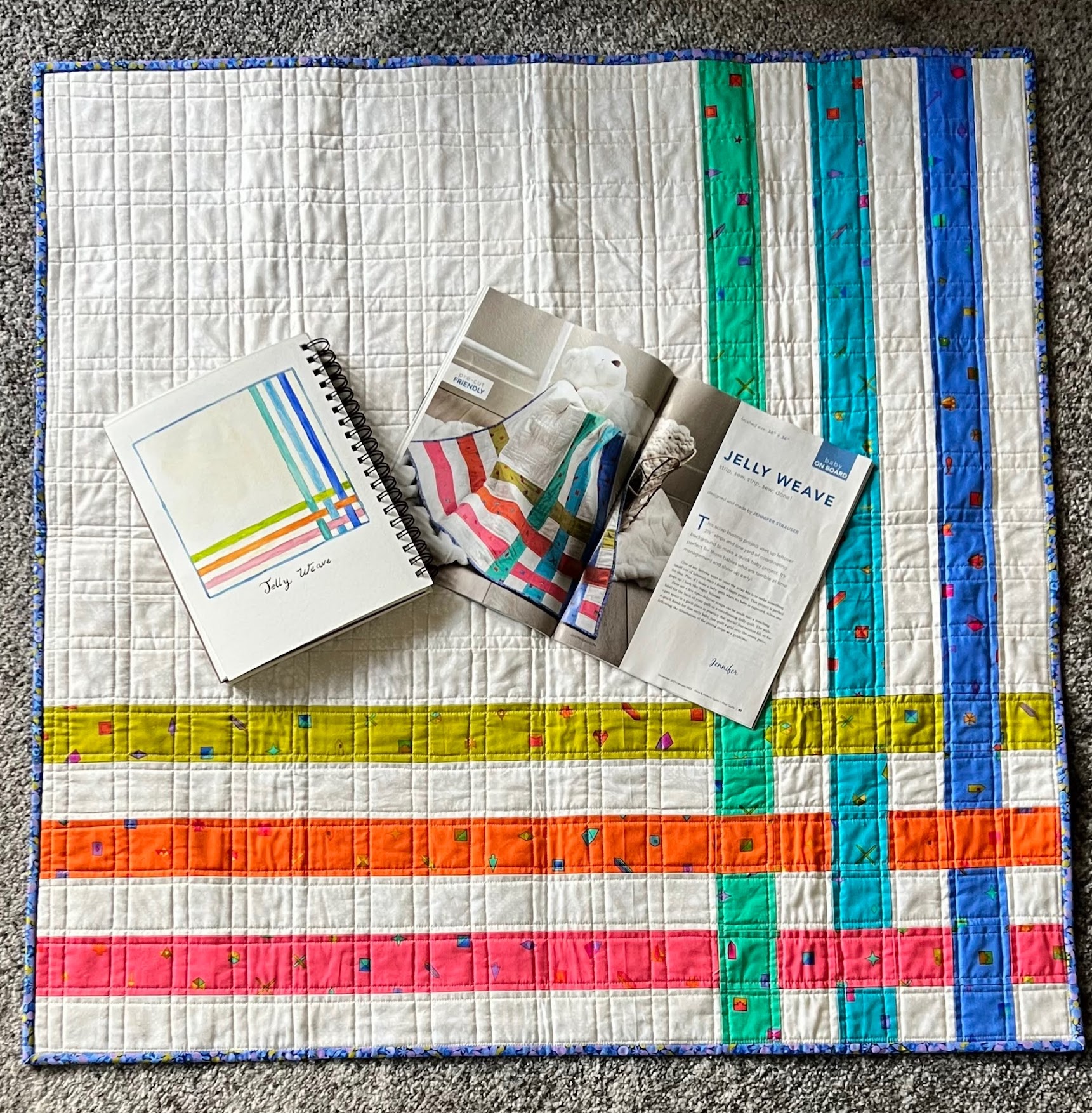 Quilt as you Go Strip Quilt  Jelly roll quilt patterns, Strip quilts, Easy  quilts